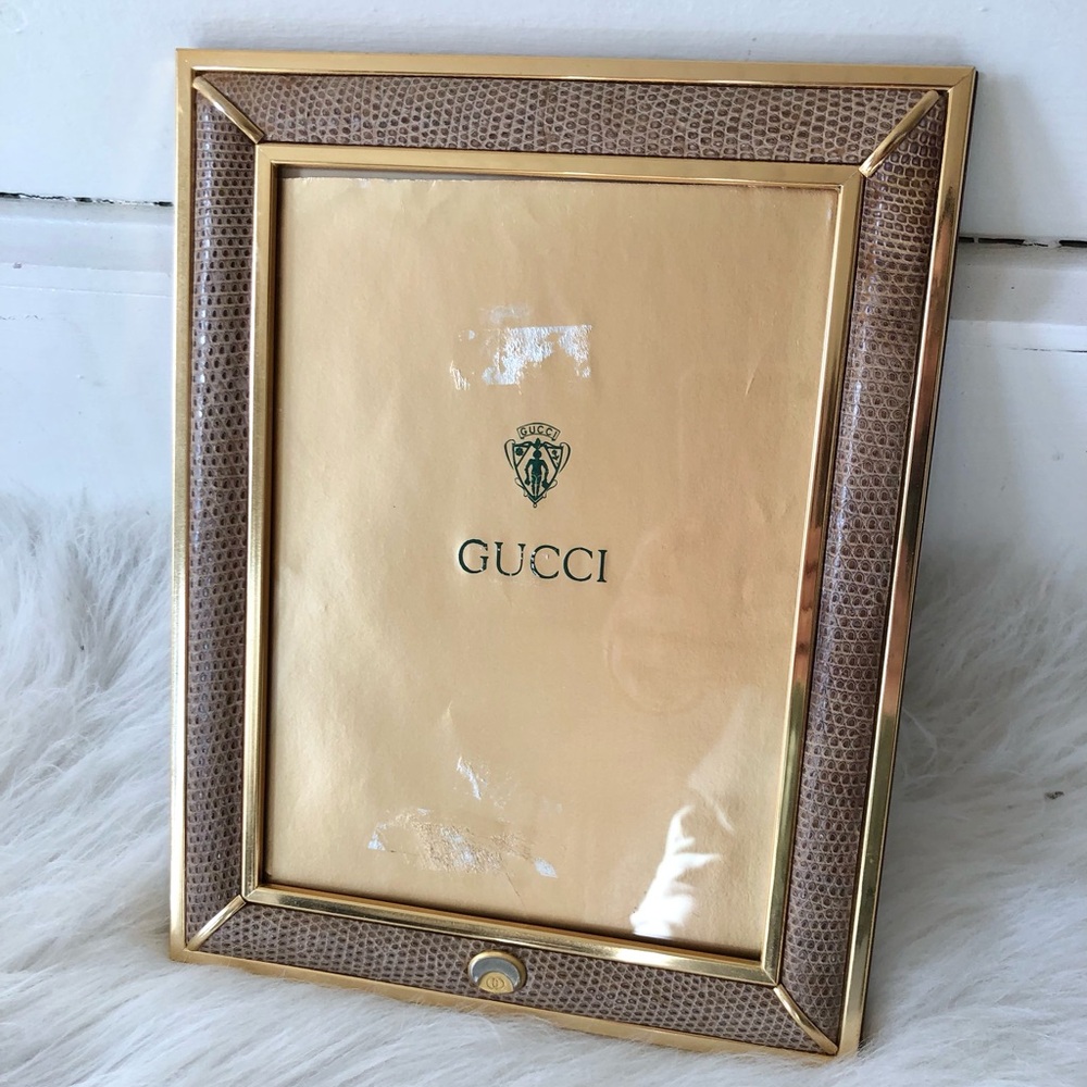 Gucci Gold Plated 5x7 Picture Frame